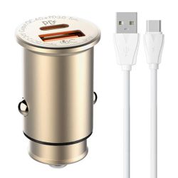  LDNIO LDNIO C506Q USB, USB-C Car charger + USB-C Cable