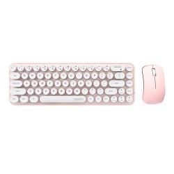  MOFII Wireless keyboard + mouse set MOFII Bean 2.4G (White-Pink)