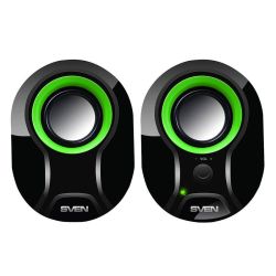  Sven Speakers SVEN 290, 5W USB (black-green)