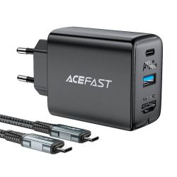  Acefast Wall Charger Acefast A17, 65W GaN + kabel USB-C (black)