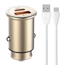  LDNIO LDNIO C506Q USB, USB-C Car charger + MicroUSB Cable