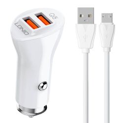  LDNIO LDNIO C511Q 2USB Car charger + MicroUSB cable