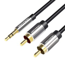  Vention 2xRCA cable (Cinch) jack to 3.5mm Vention BCFBF 1m (black)