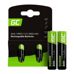  Green Cell Green Cell Rechargeable Batteries Sticks 2x AAA HR03 800mAh