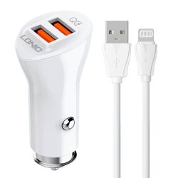  LDNIO LDNIO C511Q 2USB Car charger + Lightning cable