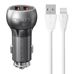  LDNIO LDNIO C503Q 2USB Car charger + Lightning Cable