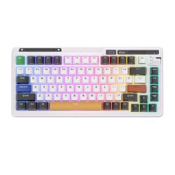  Royal Kludge Wireless mechanical keyboard Royal Kludge KZZI K75 pro RGB, Moment Switch (black and white)