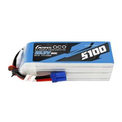  Gens ace GensAce 5100mAh 22.2V 80C 6S1P EC5 akkumultor