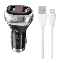  LDNIO LDNIO C2 2USB Car charger + Lightning Cable