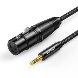  UGREEN UGREEN AV182 XLR audio kbel 3.5mm AUX, 1m (fekete)