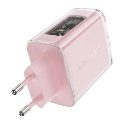  Acefast Wall charger Acefast A45, 2x USB-C, 1xUSB-A, 65W PD (pink)