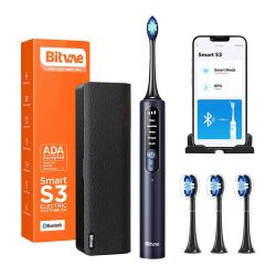  Bitvae Sonic toothbrush with app, tips set, travel case and toothbrush holder S3 (navy blue)