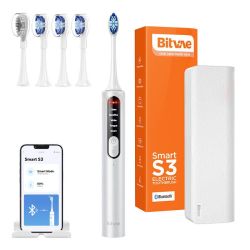  Bitvae Sonic toothbrush with app, tips set and travel etui S3 (silver)