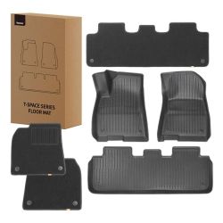  Baseus 6-Piece Floor Mat for Tesla Baseus T-Space Series (Polypropylene black)