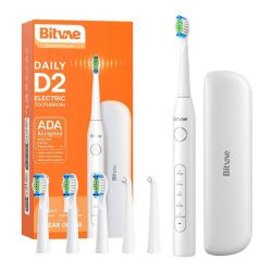  Bitvae Sonic toothbrush with tips set and travel case D2 (white)