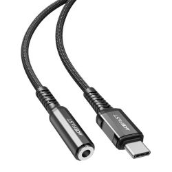  Acefast Adapter USB-C to mini jack 3,5mm Acefast C1-07 18cm (black)