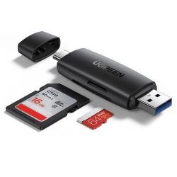  UGREEN UGREEN CM304 USB + USB-C adapter SD + microSD krtyaolvas (fekete)