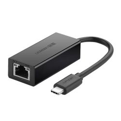  UGREEN External Gigabit RJ45 to USB-C Male adapter UGREEN 30287, 10/100 Mbps (Black)
