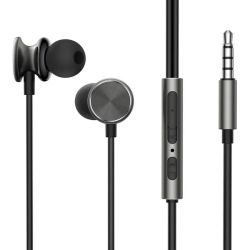  Joyroom Wired Earphones JR-EW03, Half in Ear (Dark Grey)