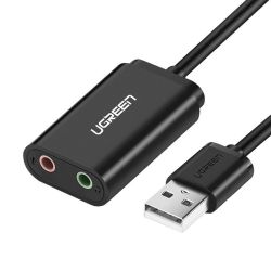  UGREEN UGREEN 15 cm-es USB kls hangkrtya (fekete)