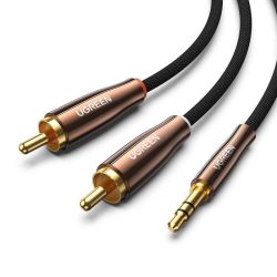  UGREEN UGREEN AV170 kbel 2x RCA (Cinch) jack 3,5 mm, 3m (fekete)