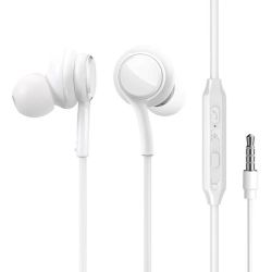  Joyroom Wired Earphones JR-EW02, Half in Ear (White)