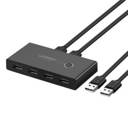  UGREEN UGREEN KVM USB kapcsol 2x4 USB 2.0 (fekete)
