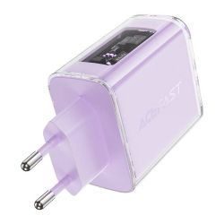  Acefast Wall charger Acefast A45, 2x USB-C, 1xUSB-A, 65W PD (purple)