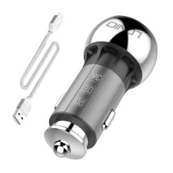  LDNIO LDNIO C1 USB, USB-C Car charger + MicroUSB Cable